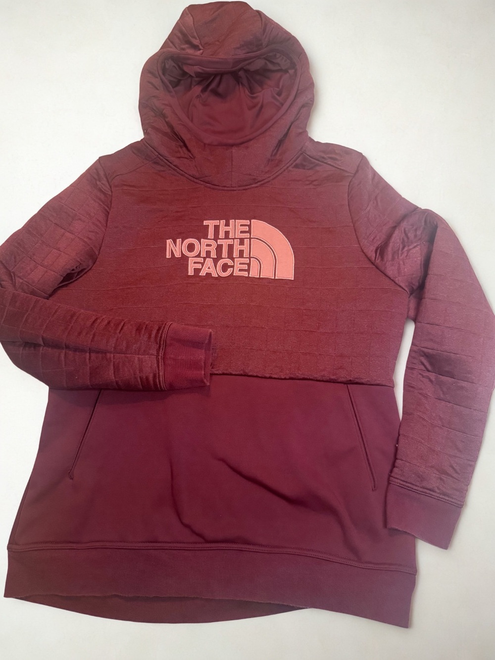 The North Face Women's Burgundy Quilted Hooded Pullover